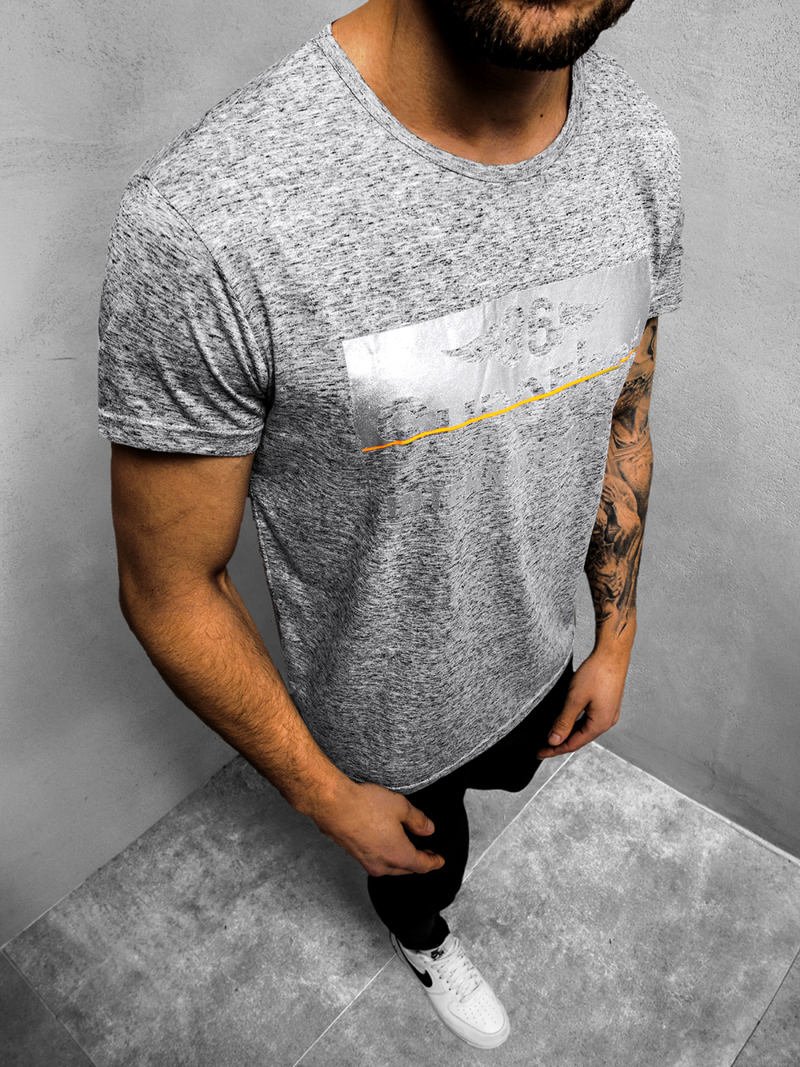 Camiseta de hombre grafita OZONEE JS/KS2056Z