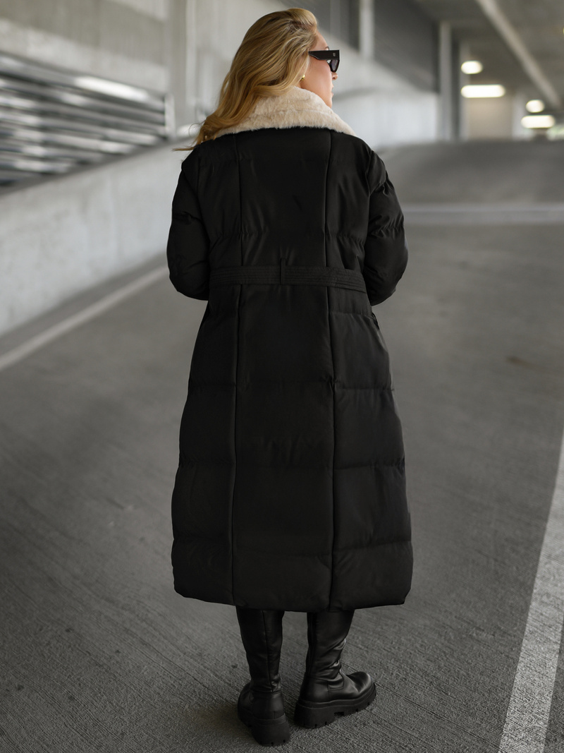 Chaqueta de mujer negro-blanco OZONEE JS/16M9168/392B