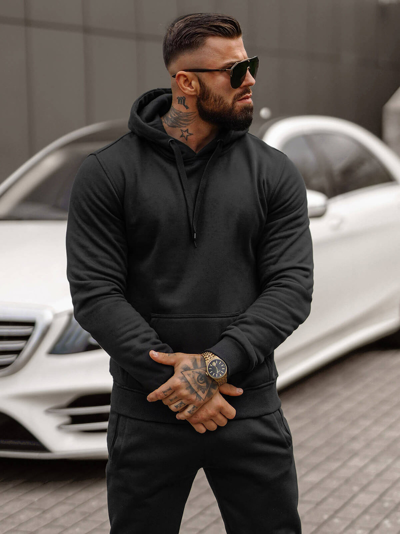 Chándal de hombre negro OZONEE JS/68C10381/3Z