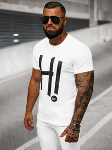 Camiseta de hombre blanca OZONEE O/T1261/1