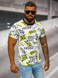 Camiseta de hombre blanco OZONEE JS/8T1210/1