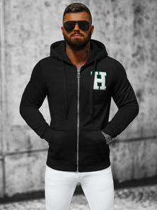 Sudadera de hombre negra OZONEE NB/MF2006