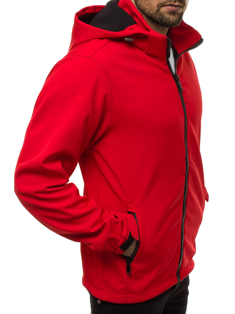 Chaqueta softshell de hombre roja OZONEE JS/56008Z
