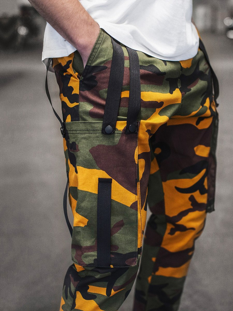 Pantalón jogger de hombre amarillo-caqui OZONEE O/11102