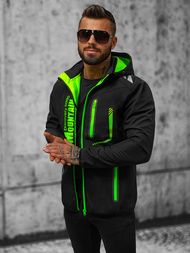 Chaqueta softshell de hombre negra-verde OZONEE JS/HH026/1AZ