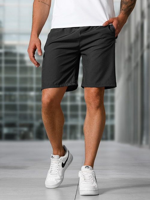 Pantalones cortos deportivos para hombre negras OZONEE JS/29K1567/3