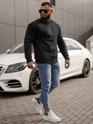 Sudadera de hombre negra OZONEE JS/8B1361/3