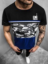 Camiseta de hombre negra OZONEE JS/SS10979Z