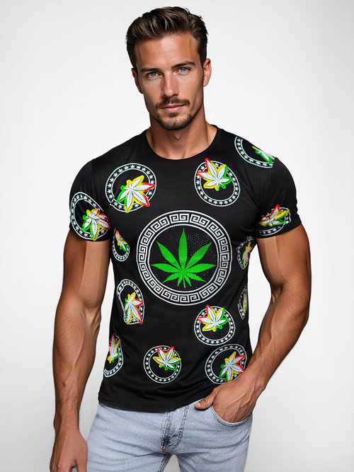 Camiseta de hombre negra OZONEE O/T135/3Z