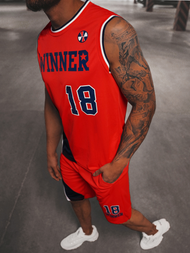 Chándal de hombre rojo OZONEE JS/68C10167Z