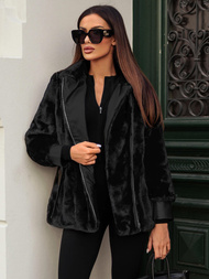 Chaqueta de mujer negra OZONEE JS/11Z8075Z