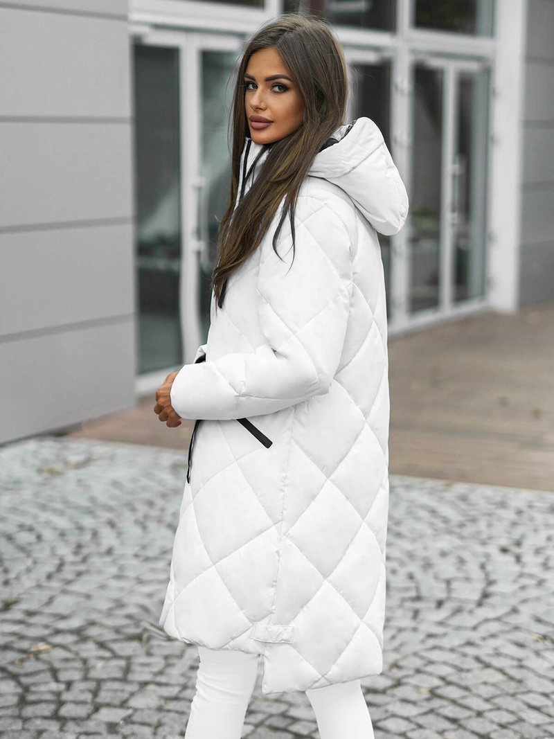 Chaqueta de mujer blanca OZONEE JS/5M3168/281Z