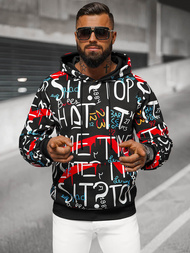 Sudadera de hombre negra OZONEE JS/8B1233/3