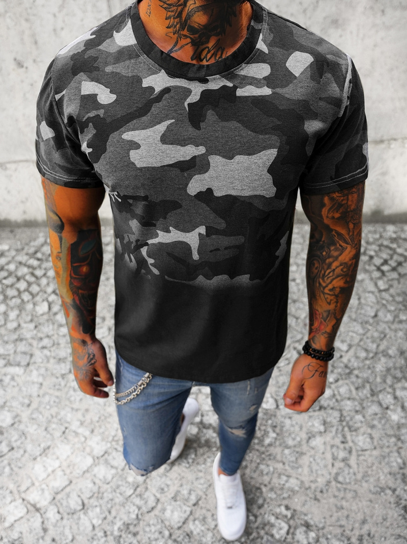 Camiseta de hombre grafito OZONEE JS/8T86/5