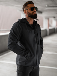 Chaqueta softshell para hombre negro OZONEE JS/27B6523/3Z
