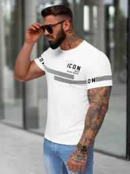 Camiseta de hombre blanco OZONEE JS/8B1701/1