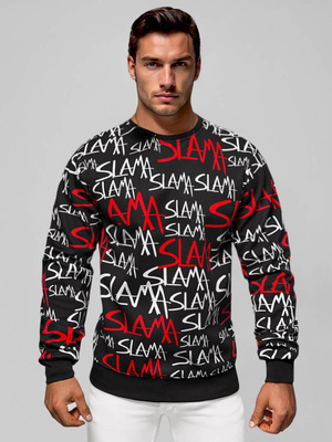 Sudadera de hombre negra OZONEE JS/8B1190/3