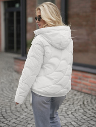 Chaqueta de mujer blanca OZONEE JS/5M3336/281Z