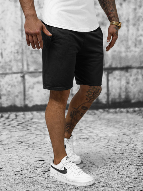 Pantalón corto de hombre negras OZONEE JS/8K100/3Z