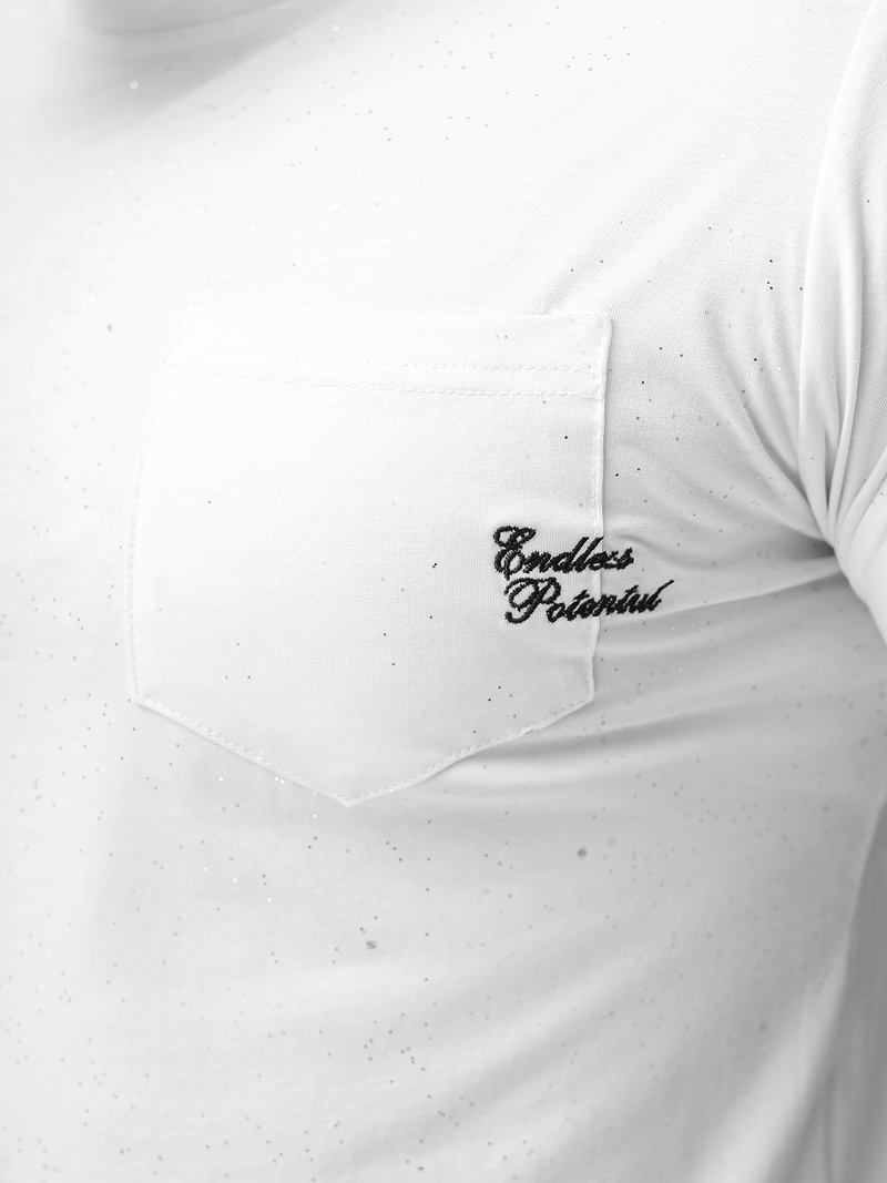 Camiseta de hombre blanco OZONEE O/QQ1387