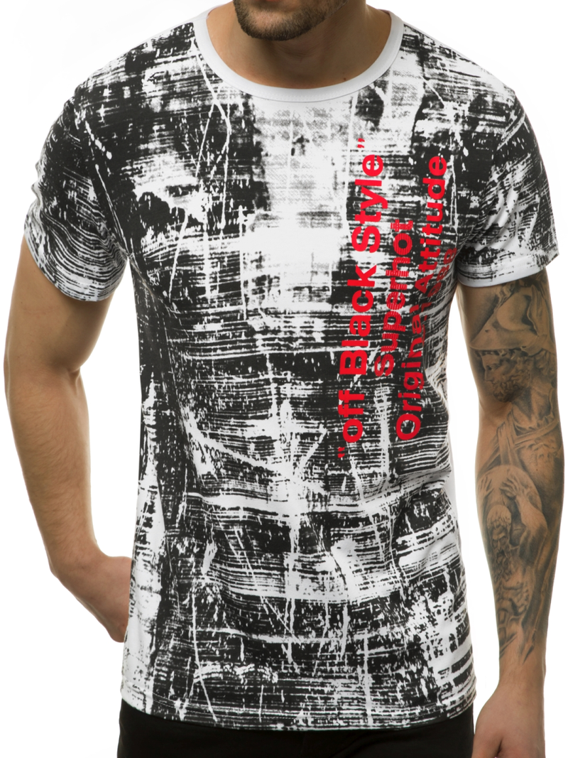 Camiseta de hombre blanca OZONEE JS/SS10920