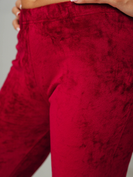 Pantalón velour de chándal para mujer burdeos OZONEE JS/92K521/35