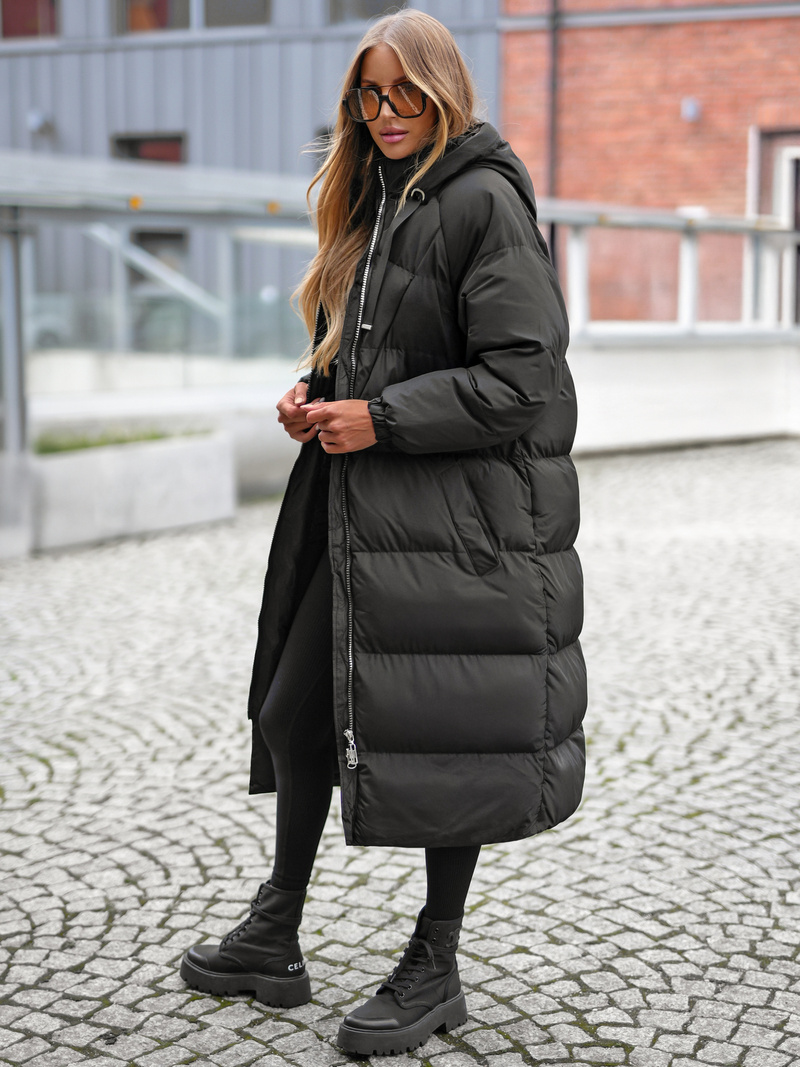 Chaqueta de mujer negra OZONEE JS/5M3163/392Z