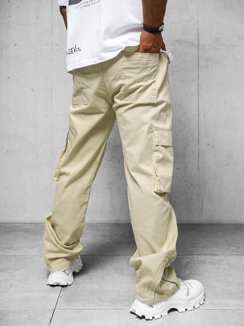 Pantalón de hombre beige OZONEE O/G3016Z