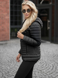 Chaqueta de mujer negra OZONEE JS/11Z8228