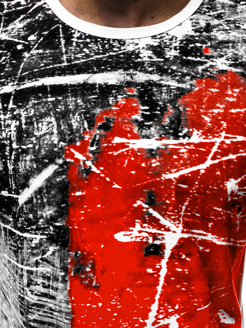 Camiseta de hombre roja OZONEE JS/SS10929