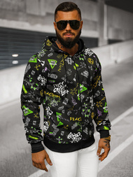 Sudadera de hombre negra OZONEE JS/8B1186/3