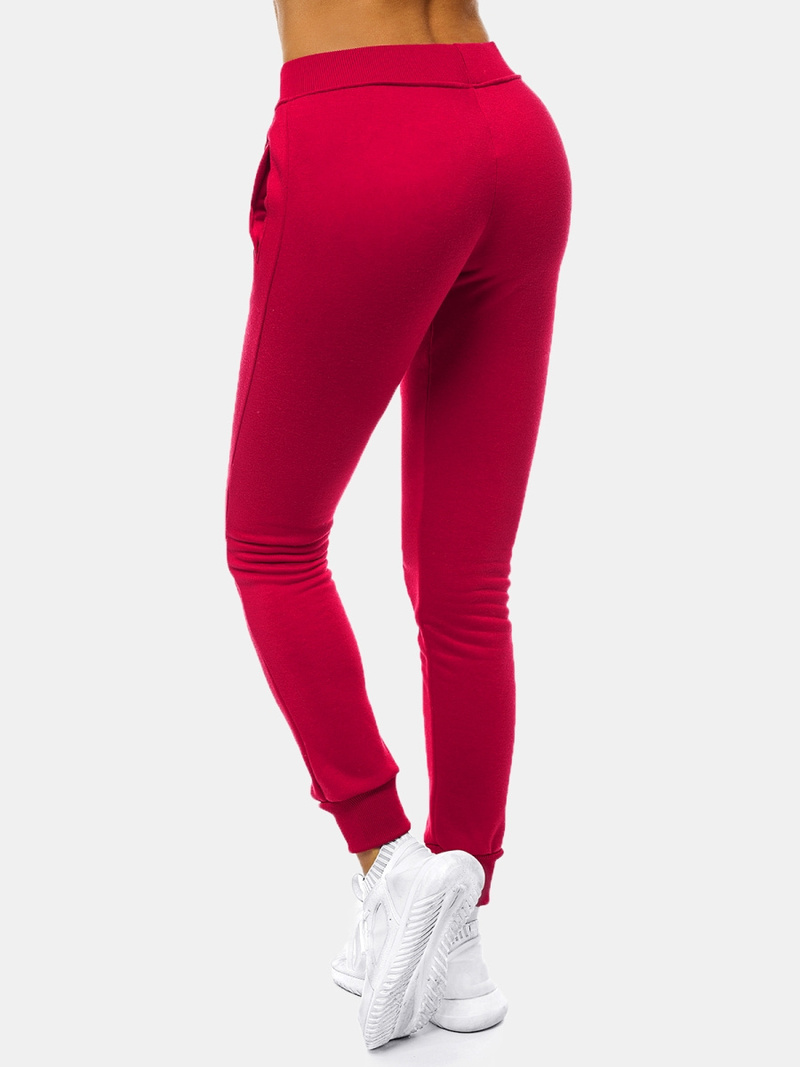 Pantalón de chándal para mujer burdeos OZONEE JS/CK01