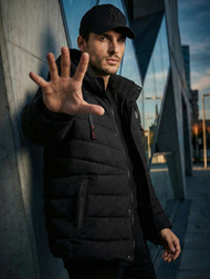 Chaqueta de hombre negra OZONEE JS/31M5081/392