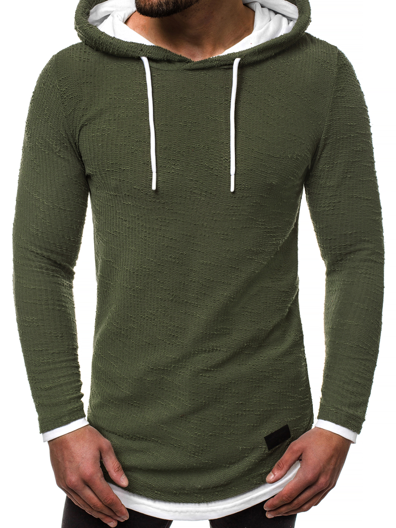 Sudadera de hombre verde-oscura OZONEE O/1252