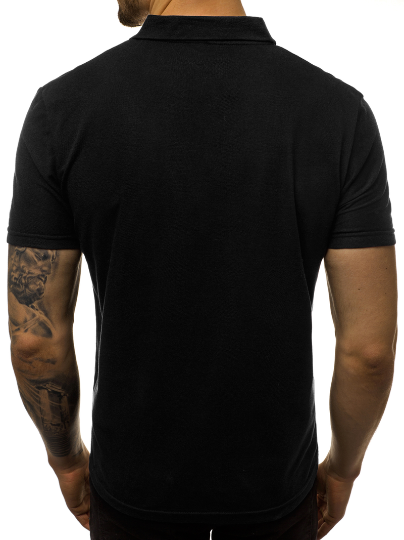 Polo de hombre negra OZONEE JS/GD01