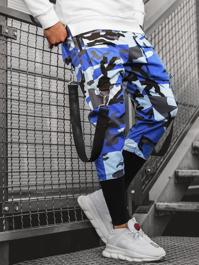 Pantalón jogger de hombre azul negro OZONEE G/11133