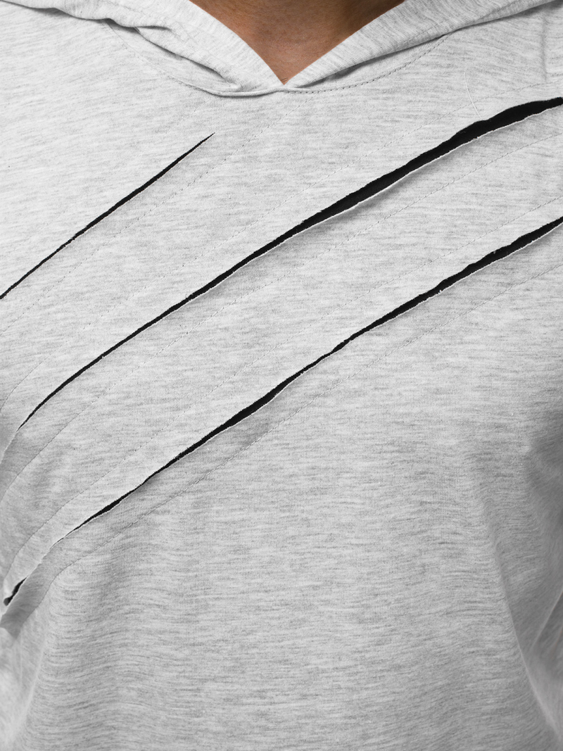 Camiseta de hombre gris OZONEE A/1185Z