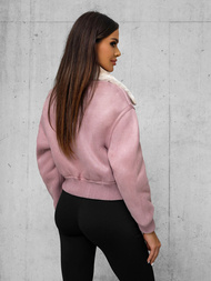 Chaqueta de mujer rosa en polvo OZONEE O/81326Z