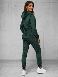 Chándal velour de mujer de verde-oscura OZONEE JS/8C1176/9Z
