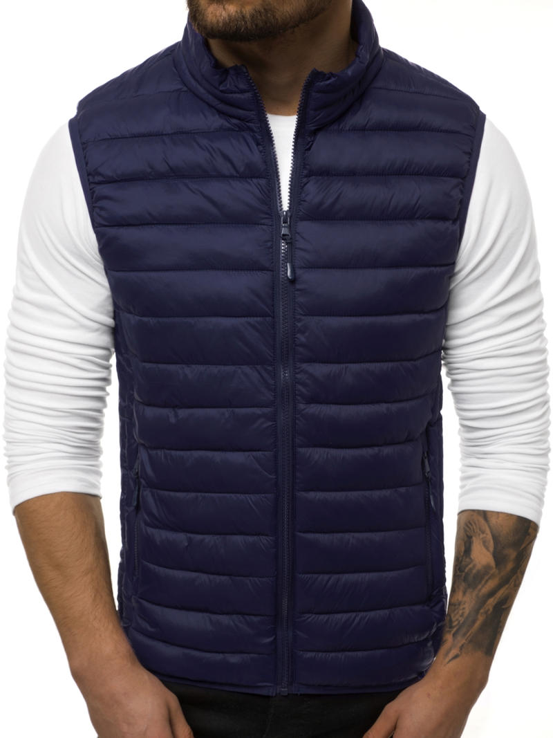 Chaleco de hombre azul marino OZONEE JS/LY32