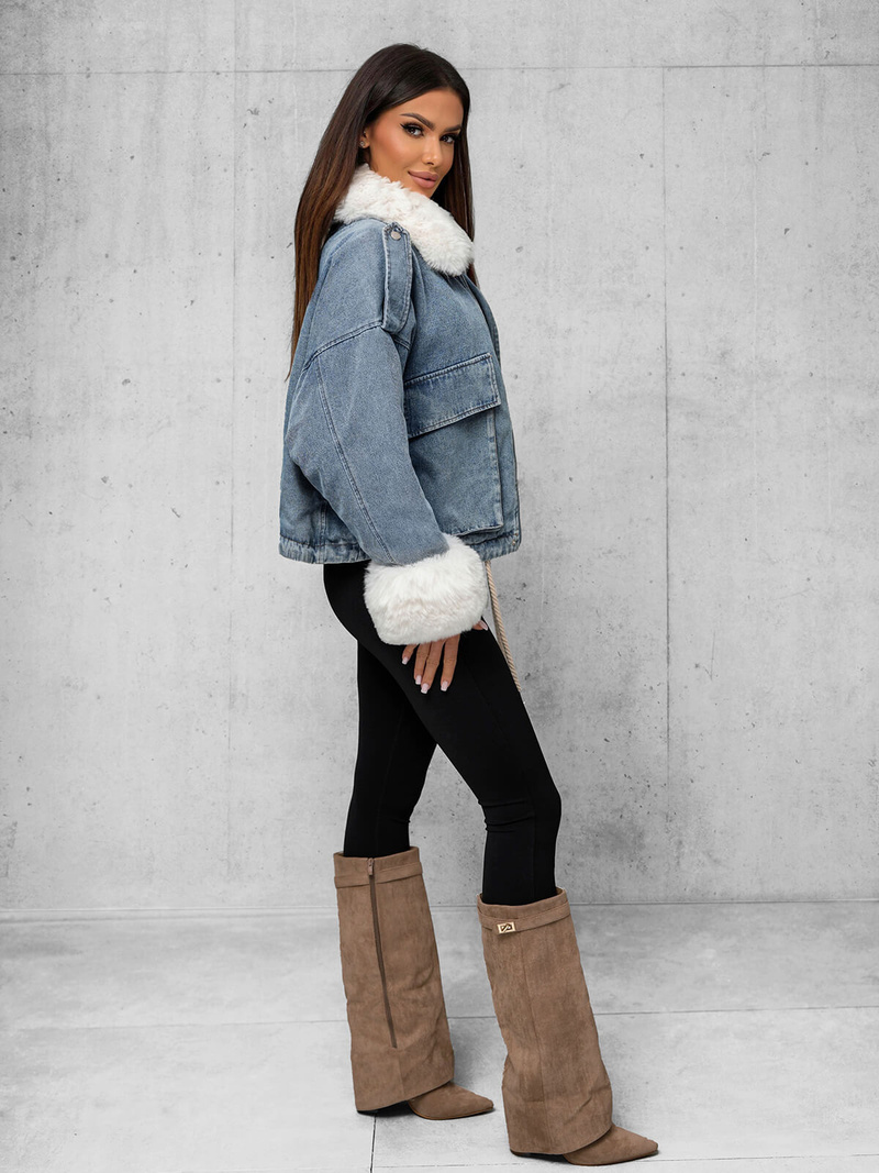 Chaqueta vaquera de mujer en azul OZONEE JS/11Z8219Z