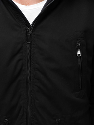 Chaqueta de invierno de hombre negra OZONEE JD/390
