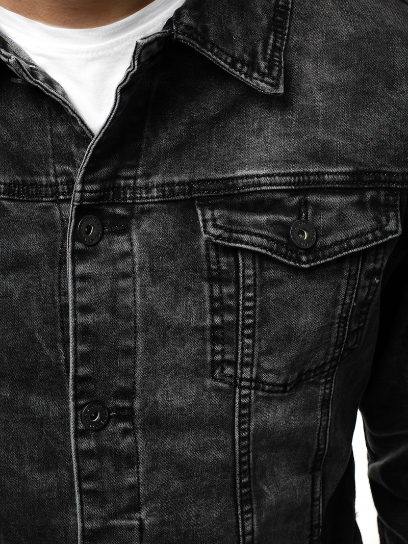 Chaqueta vaquera de hombre negra OZONEE V/19320