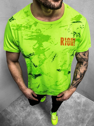 Camiseta de hombre verde OZONEE JS/KS1976Z