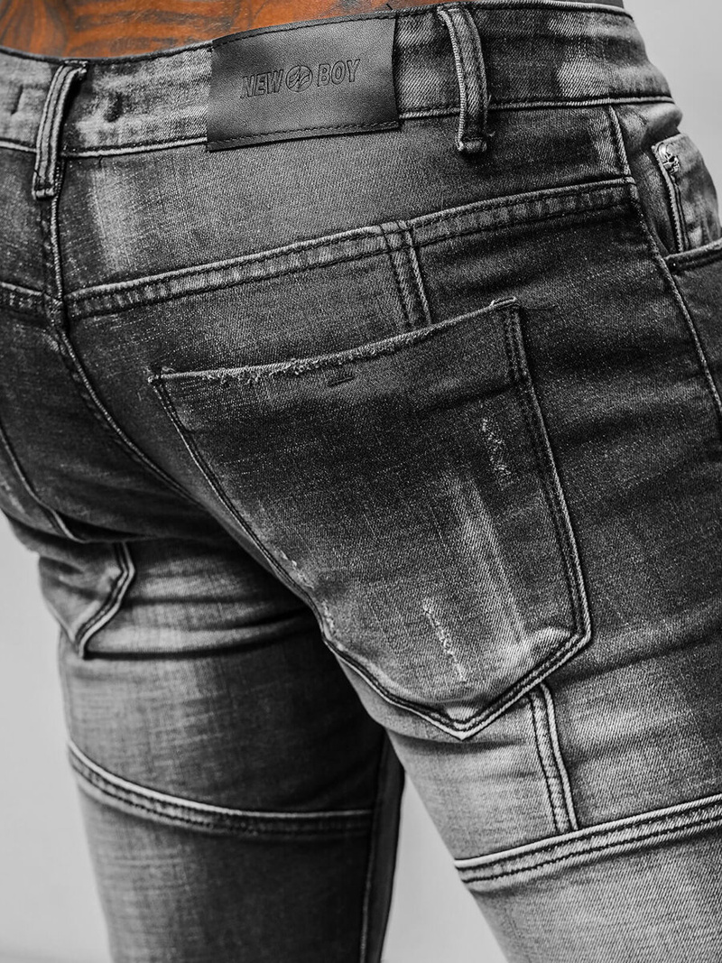 Vaqueros de hombre negras OZONEE NB/MP0047NZ