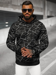 Sudadera de hombre negra OZONEE JS/88B1235/3