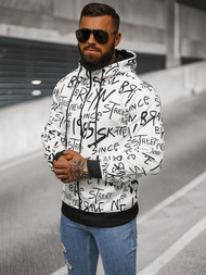 Sudadera de hombre blanca OZONEE JS/8B1175/1