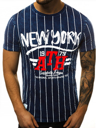 Camiseta de hombre azul marino OZONEE HFM/017