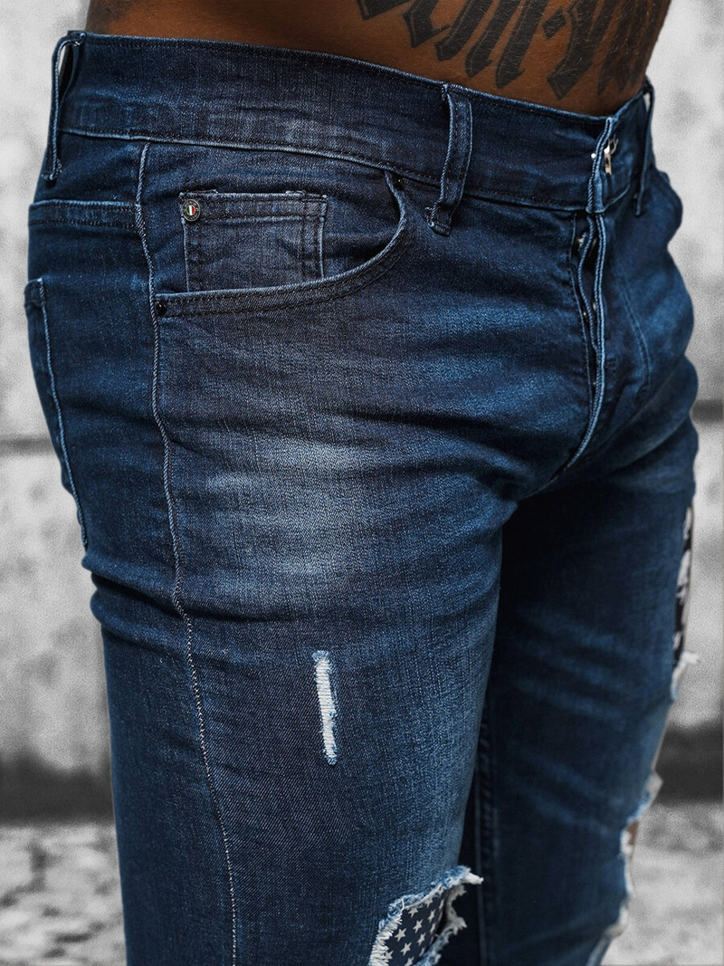 Vaqueros de hombre azul oscuro OZONEE NB/MP0015BS