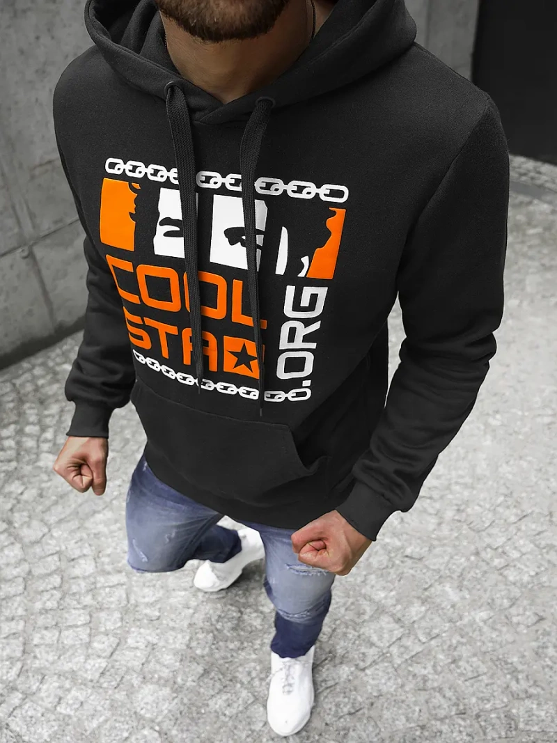 Sudadera de hombre amarillo negra OZONEE JS/Y10022